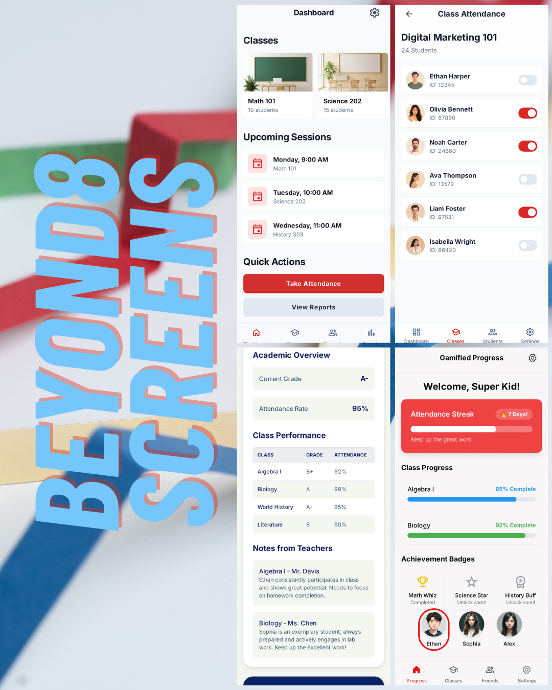 Beyond8 Ecosystem Screens